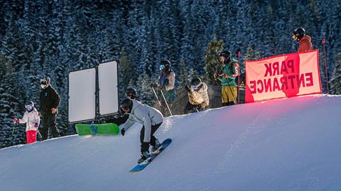 dropping into the terrain park