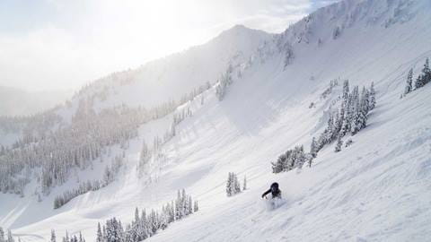 Big mountain powder shot