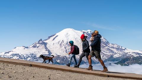 Family Hiking at Summit Ridgeline