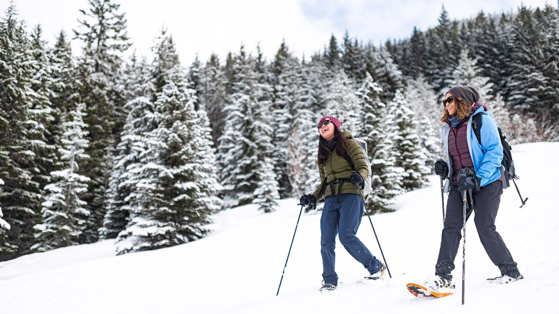 Snowshoeing Near Mt Rainier Washington Crystal Mountain