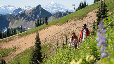 Hiking trails at Crystal with Mountains