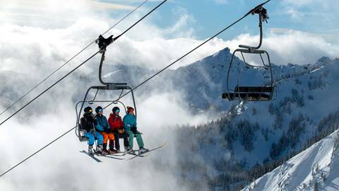 Riding the Chairlift at Crystal