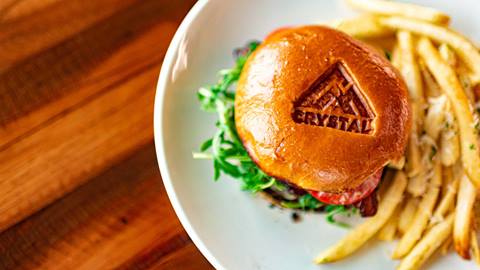 Crystal branded burger