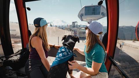 Women and dog in Scenic Gondola
