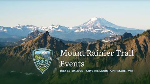 Mount Rainier Half Marathon event poster. 