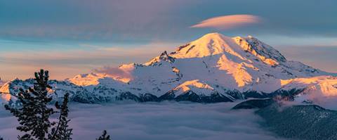 Crystal Mountain Sunrise in Washington state