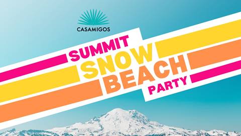 CasaMigos event poster with 70s/80s font styling. 