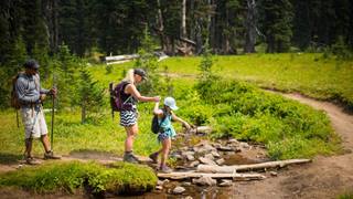 family hiking