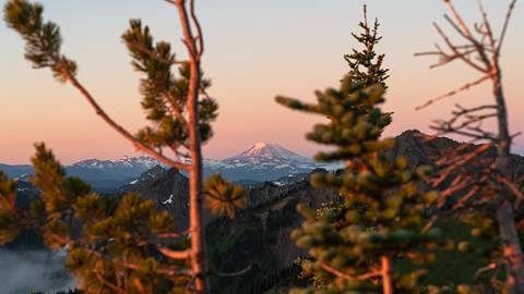 Sunset over Mt. Rainier