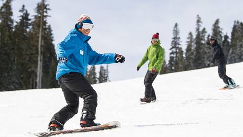 Snowboarding Instructor Teaching